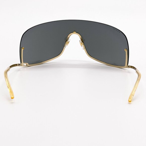 NEW GUCCI GG1560S 001 SHIELD GOLD UNISEX SUNGLASSES GUCCI